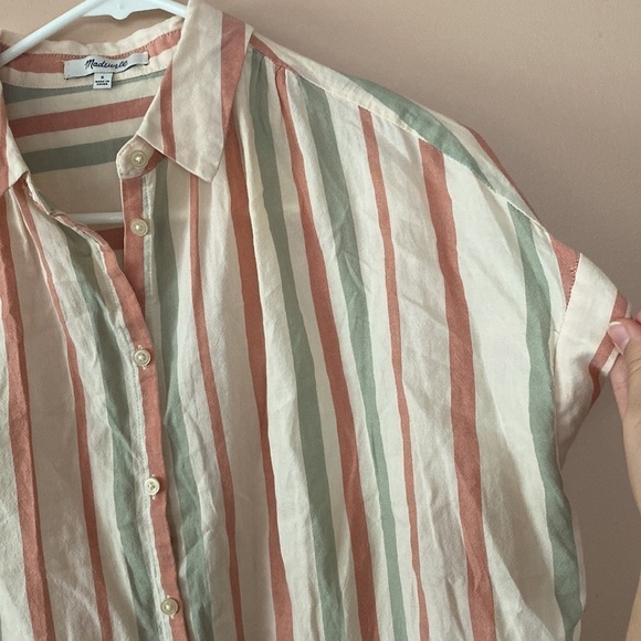 Madewell striped button down top - Picture 4 of 6